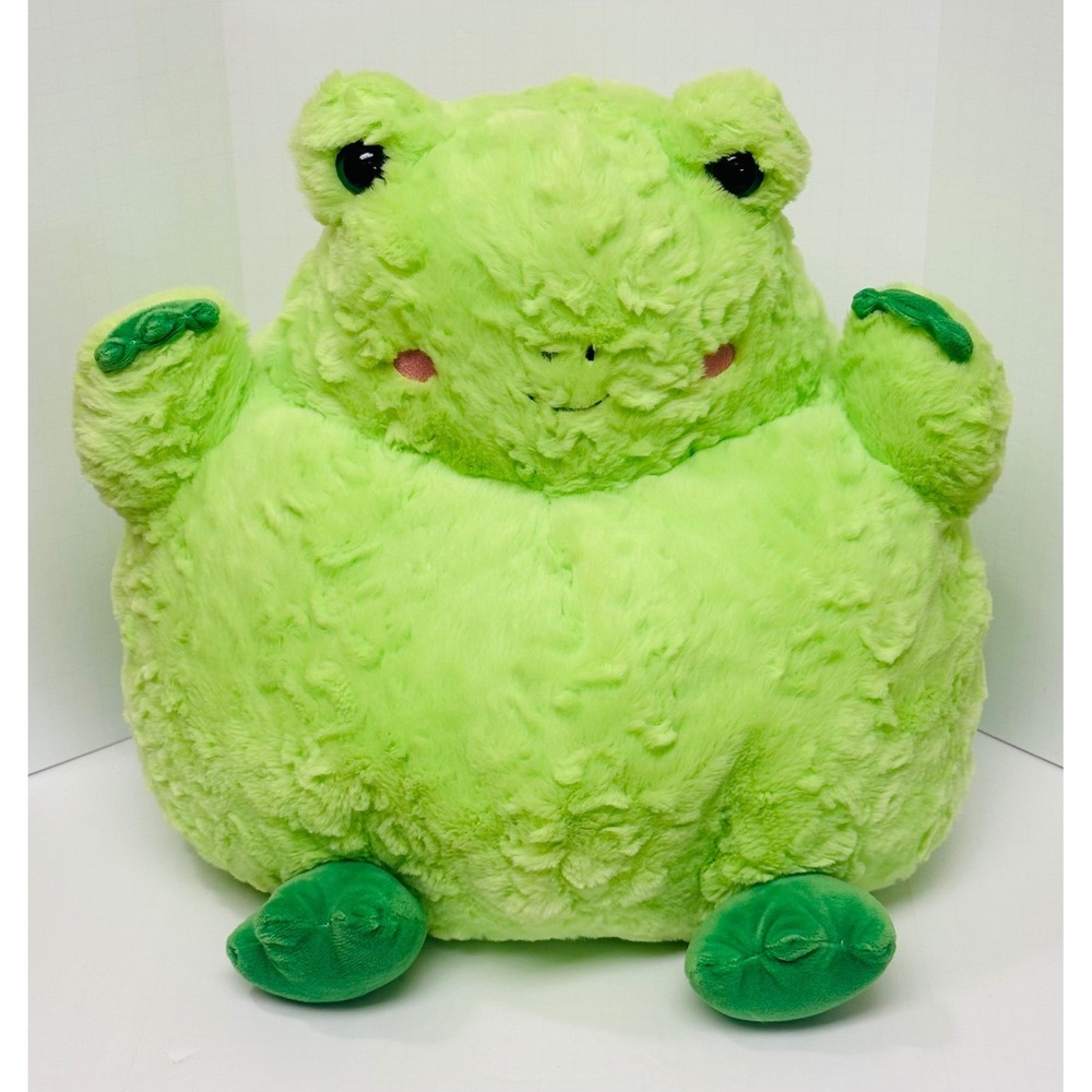 Yoonique Chubzeez Green Textured Frog 14" Round Stuffed Animal Plush Toy 2025